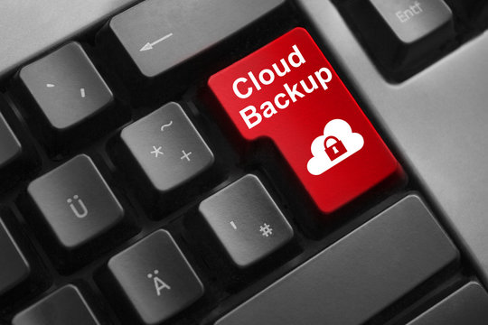 keyboard red button cloud backup