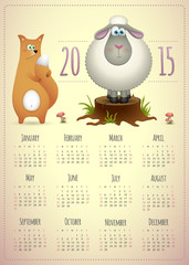 Year of the Goat 2015 calendar. - 74488730