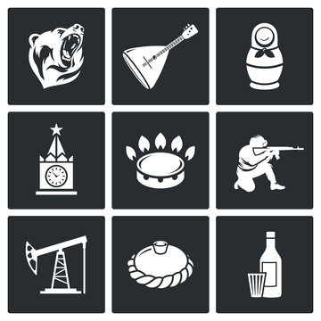 This is Russia Vector Icons Set