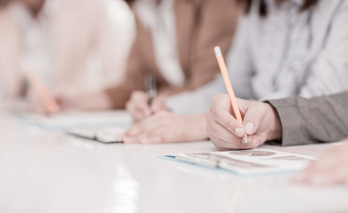 Business people discussing during a meeting