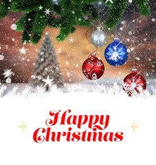 Composite image of christmas card