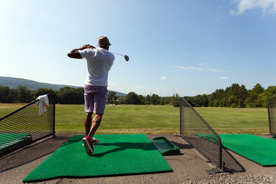 Golfer at the Driving Range