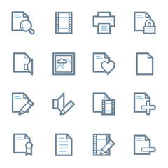 Document web icons set