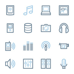 Media Web Icons Set