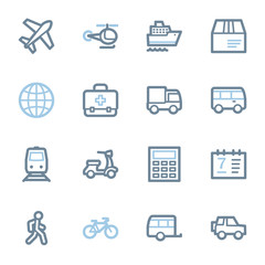 Transport web icons set