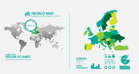 Fototapeta premium map infographic