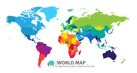 Naklejka premium Mapa świata