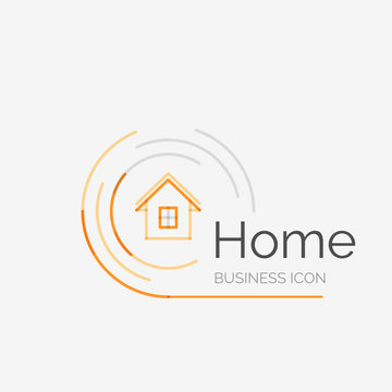 Thin line neat design logo, home idea