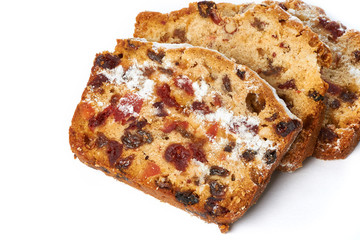 Fruitcake isolated