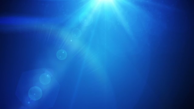 News style lens flares on deep blue background seamless loop