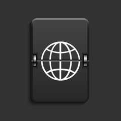 vector modern scoreboard black icon.