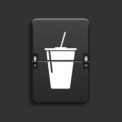 vector modern scoreboard black icon.