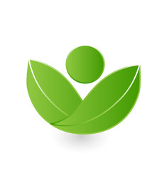 Health nature leaf figure logo vector