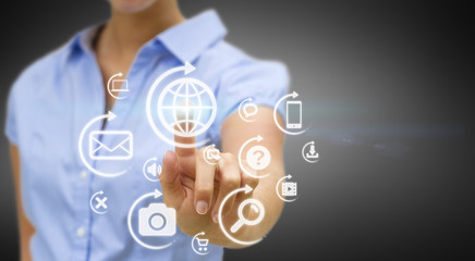 Businesswoman solution concept