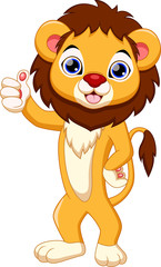 Obraz premium Cute lion cartoon