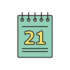 Vector calendar  icon. Eps10