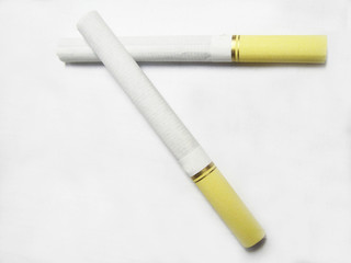 Cigarette isolated on the white background
