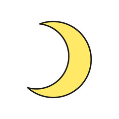 Obraz na płótnie Canvas Vector moon icon. Eps10