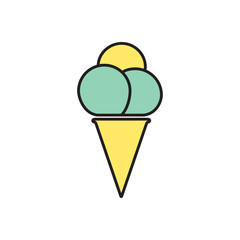 Vector ice-cream icon. Eps10