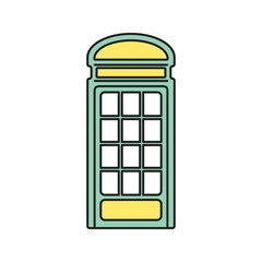Vector telephone box icon. Eps10