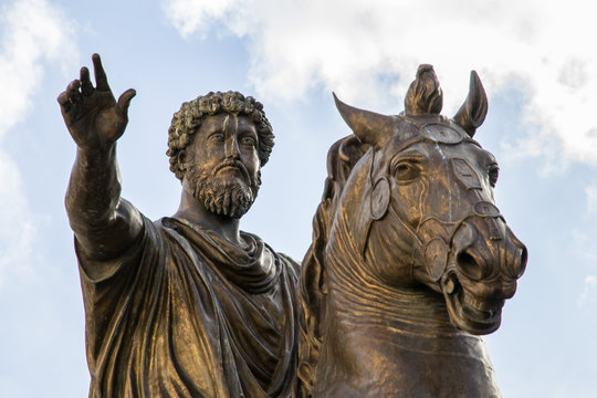 Fototapeta Statua equestre di Marco Aurelio - Roma
