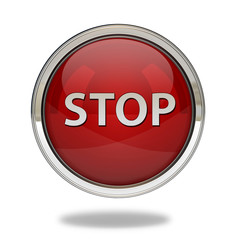 stop pointer icon on white background