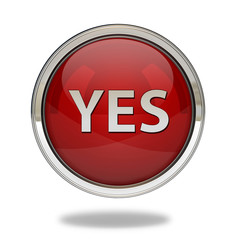 yes pointer icon on white background
