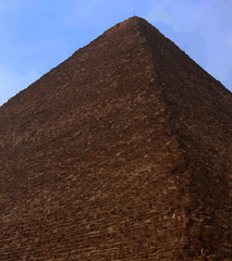 Pyramids in desert of Egypt in Giza