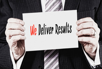 We deliver Results Concept