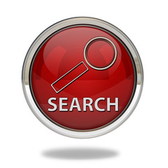 Search pointer icon on white background