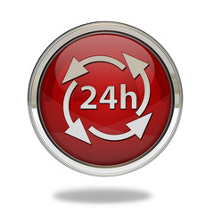 24 hours pointer icon on white background