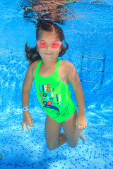 Girl in swimming pool