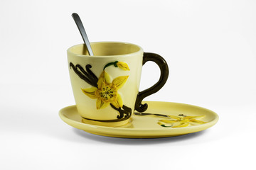 Tazza decorata con stella alpina