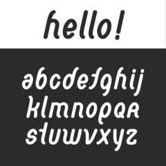 rounded font abc alphabet set