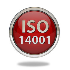 Iso 14001 pointer icon on white background