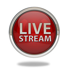 Live stream pointer icon on white background