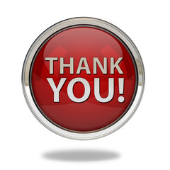 Thank you pointer icon on white background