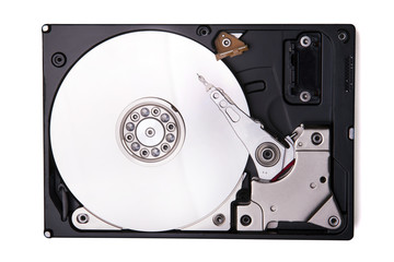  computer hard drive isolated on a white background.