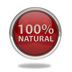 100% natural pointer icon on white background