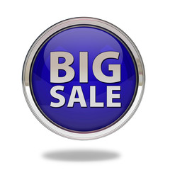 Big sale pointer icon on white background