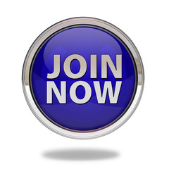 Join now pointer icon on white background