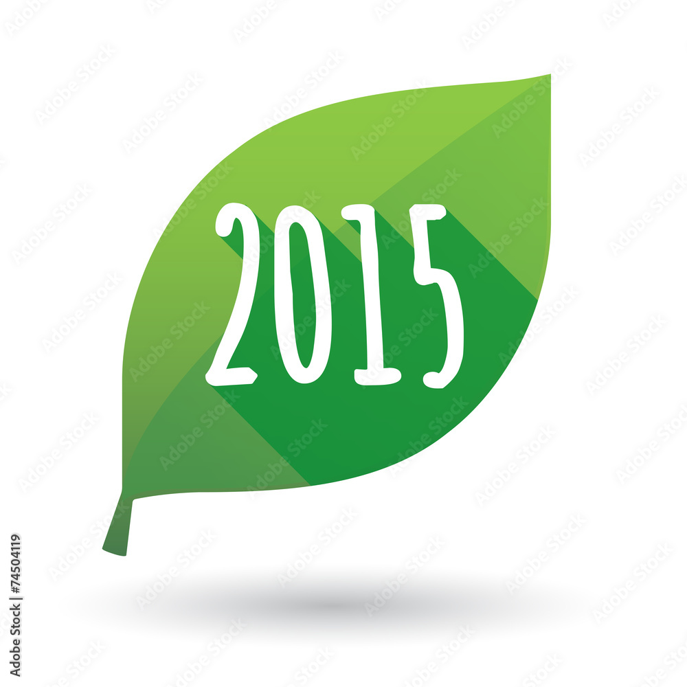 Wall mural leaf year 2015 design