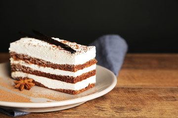 Tasty tiramisu cake