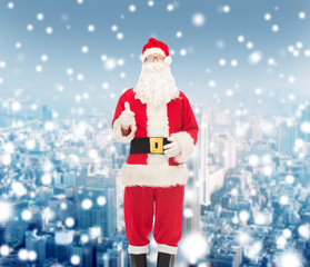 man in costume of santa claus