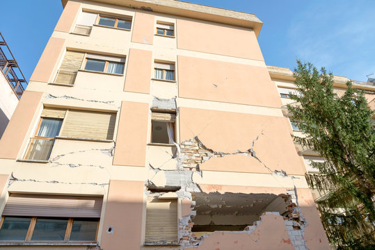 City of L'Aquila, Earthquake effects, Abruzzo Italy