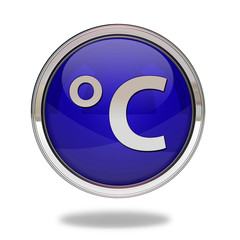 Celsius pointer icon on white background