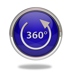 360 degrees pointer icon on white background