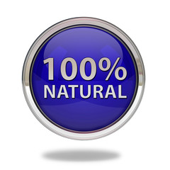 100% natural pointer icon on white background