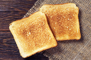 Two toast bread - obrazy, fototapety, plakaty