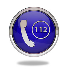 112 pointer icon on white background